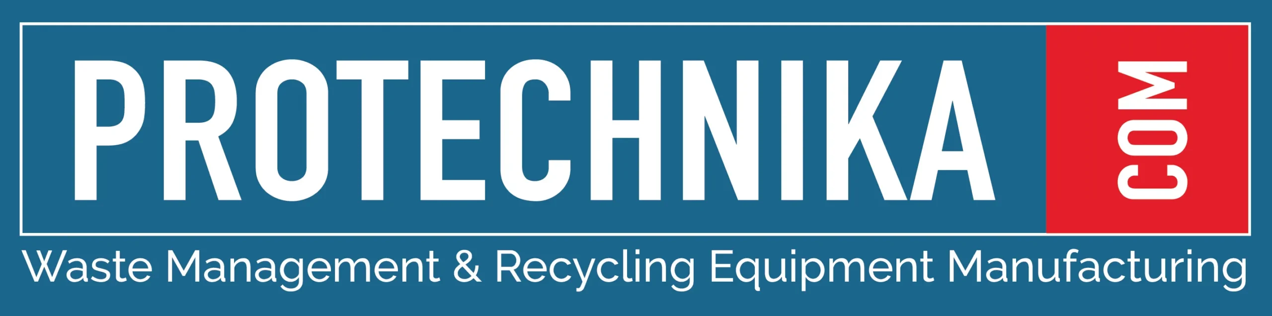 Logo PROTECHNIKA.COM – producenta sprzętu do gospodarki odpadami i recyklingu, partnera III Zjazdu Szkoleniowo-Integracyjnego IBK.